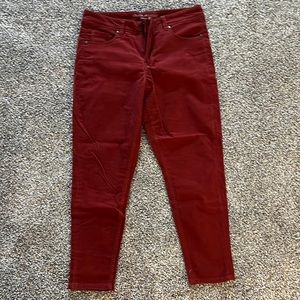 Burnt Orange Corduroy Skinny Jeans
